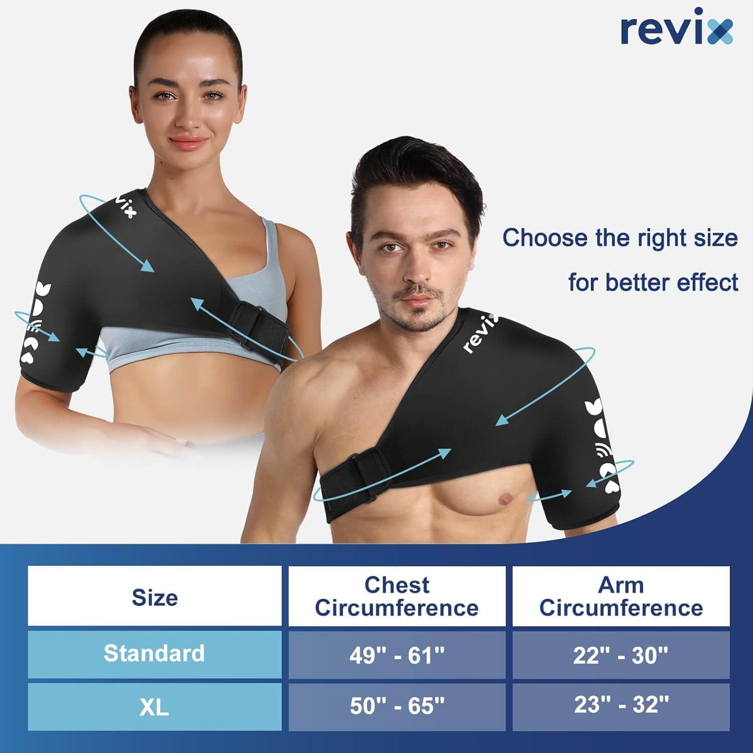 REVIX Shoulder Ice Pack Wrap Reusable