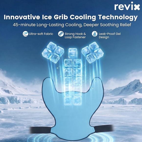 REVIX 45-Min Long-Lasting Ice Pack for Shoulders and Back, Large Gel Ice Pack with Straps