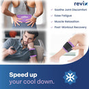 REVIX Ice Packs for Injuries Reusable, 2 Packs Hot & Cold Gel Ice Packs with PVC Cooling Design & Adjustable Strap