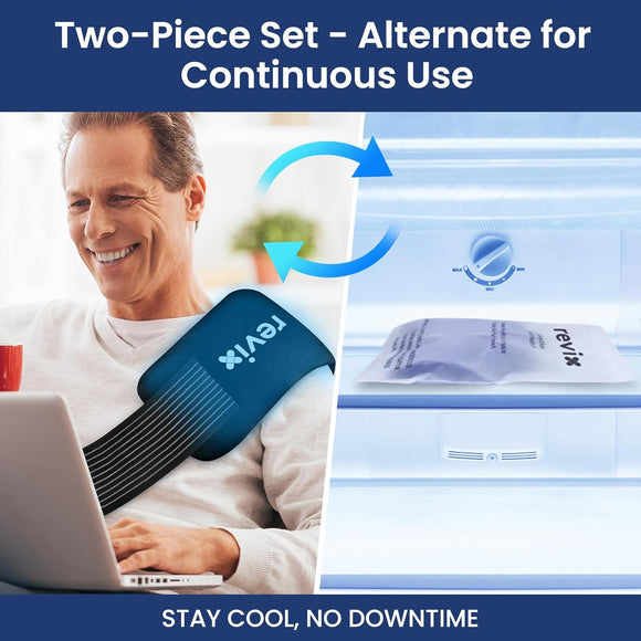 REVIX Ice Packs for Injuries Reusable Gel Cold Packs 14"x7"