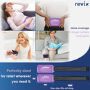 REVIX Ice Packs for Injuries Reusable, 2 Packs Hot & Cold Gel Ice Packs with PVC Cooling Design & Adjustable Strap