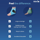 REVIX Ankle Ice Pack Wrap Reusable Gel Cold Compression for Foot Discomfort, Swelling and Recovery