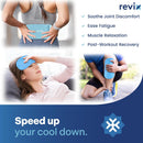 REVIX 2-Pack Gel Ice Packs Reusable with Soft Cover, 10"x 5" Multi-Use Hot Cold Packs for Injuries