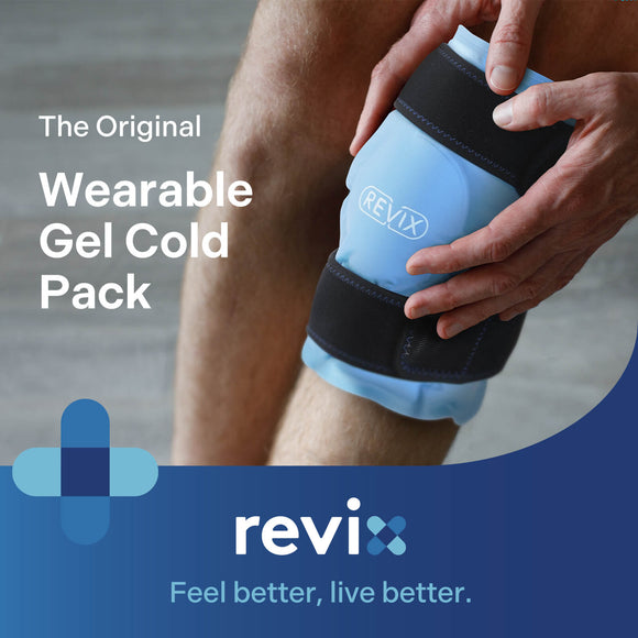 REVIX Ice Pack for Knee Pain Relief, Reusable Gel Ice Wrap for Leg Injuries