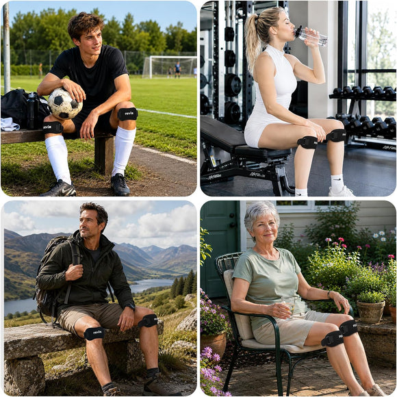 REVIX 30-Min Long-Lasting Knee Ice Pack Wrap for Patella Tendon, 2 Pack