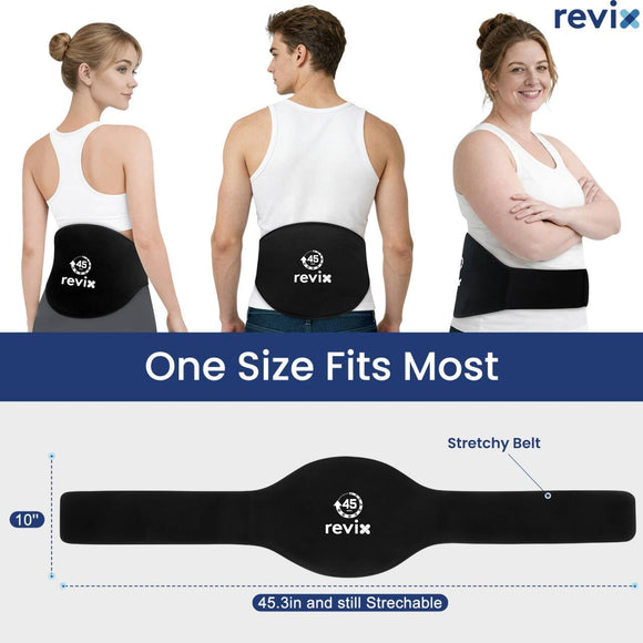 REVIX 45-Min Long-Lasting Back Ice Pack, Extra Large Ice Packs with Ice Grid Gel Design