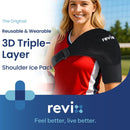REVIX Triple-Layer Gel Shoulder Ice Pack Wrap for Rotator Cuff-3