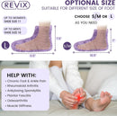 REVIX Microwavable Booties and Hot Feet Warmers for Women & Men,Heated Foot Warmer with Flaxseed Moist Heat Therapy for Foot Ankle Pain,Plantar Fasciitis, Achilles Tendinitis, Cold Feet
