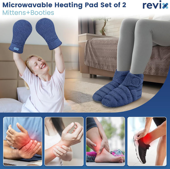 REVIX Microwavable Heating Mittens and Feet Warmers