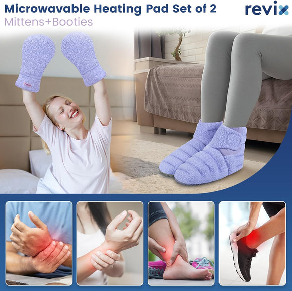 REVIX Microwavable Heating Mittens and Feet Warmers