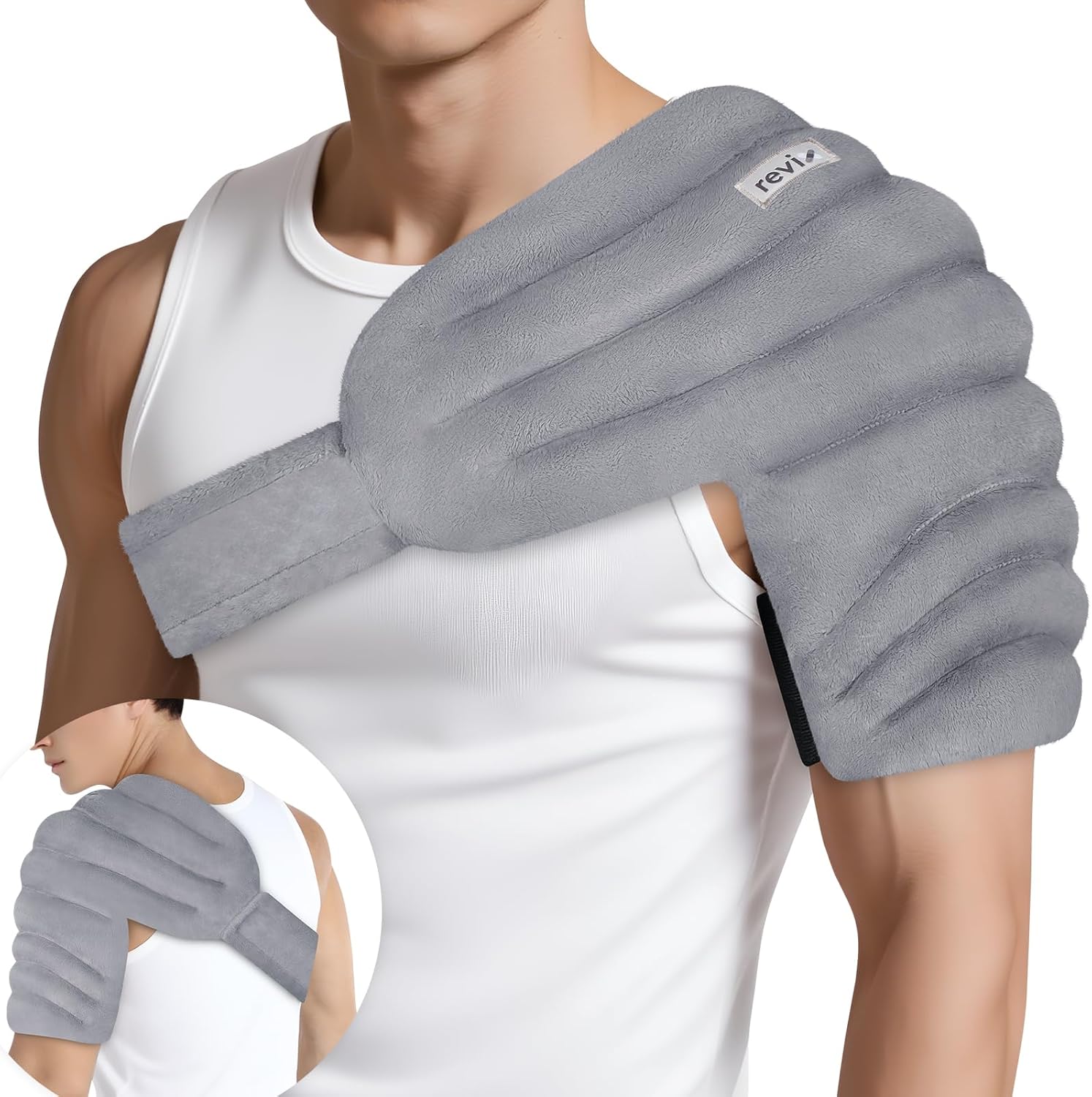REVIX Microwavable Shoulder Heating Pad for Rotator Cuff - 0