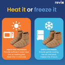 REVIX Microwavable Foot Warmers, Heated Booties for Cold Feet & Discomfort Relief