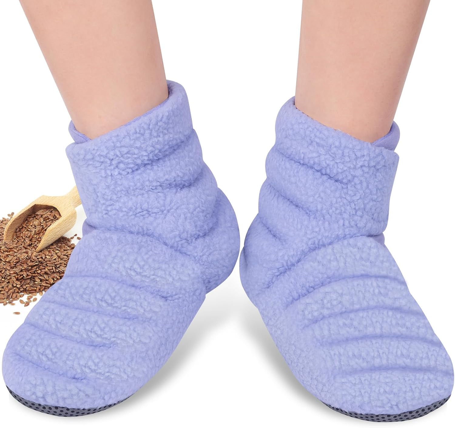 REVIX Microwavable Foot Warmers, Heated Booties for Cold Feet & Discomfort Relief