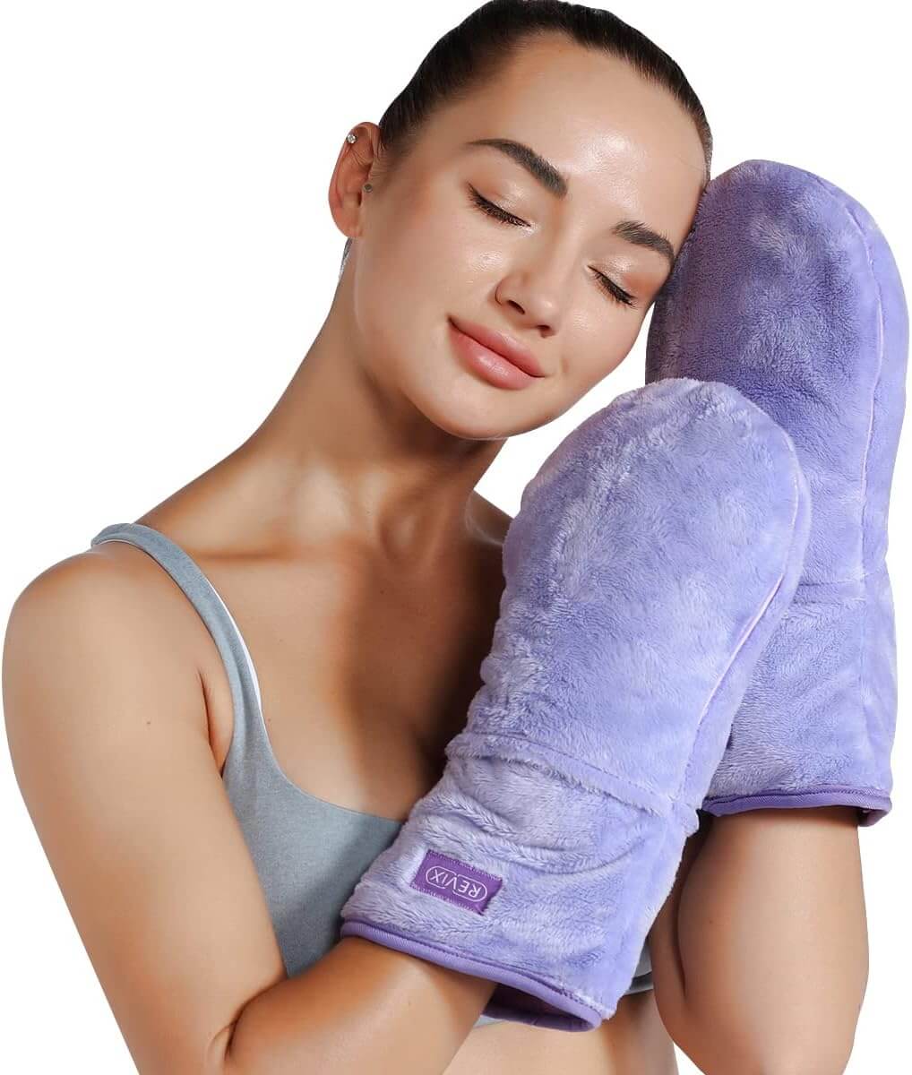 REVIX Heated Mitts for Arthritis and Hand Therapy, Microwavable Hand Warmer for Women and Men