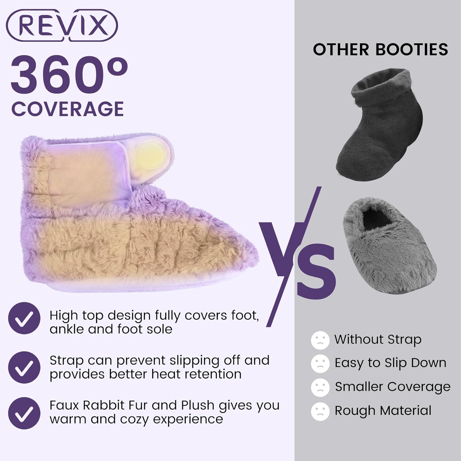 REVIX Microwavable Booties and Hot Feet Warmers for Women & Men,Heated | Revixcare