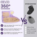 REVIX Microwavable Booties and Hot Feet Warmers for Women & Men,Heated Foot Warmer with Flaxseed Moist Heat Therapy for Foot Ankle Pain,Plantar Fasciitis, Achilles Tendinitis, Cold Feet