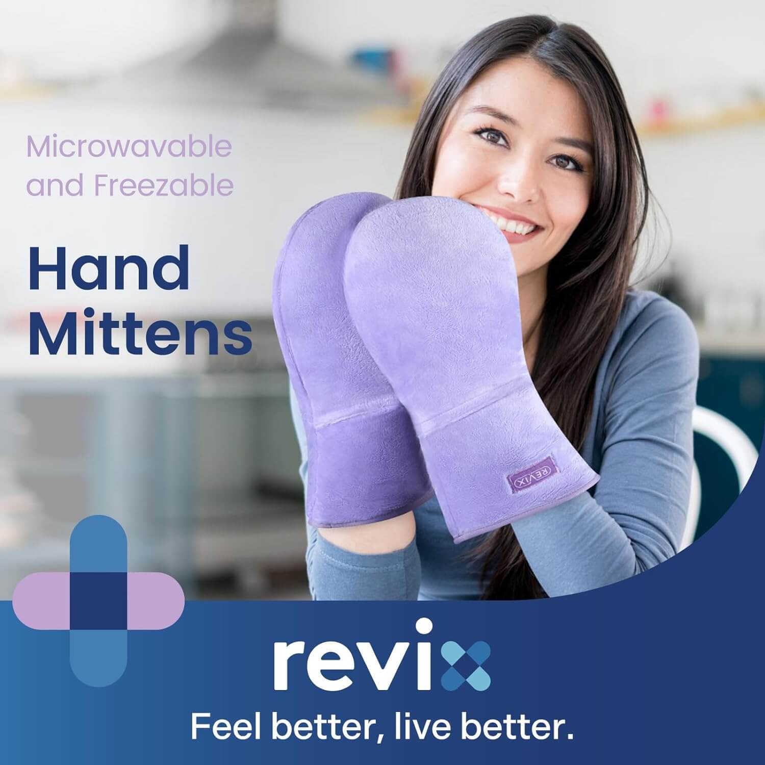 REVIX Heated Mitts for Arthritis and Hand Therapy, Microwavable Hand Warmer for Women and Men