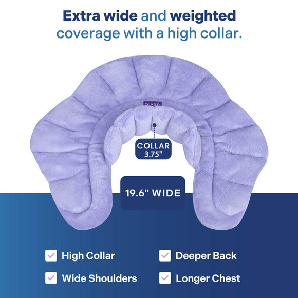 REVIX Microwave Heating Pad for Neck and Shoulders, Weighted Microwavable Heated Neck Wrap Warmer, Scented