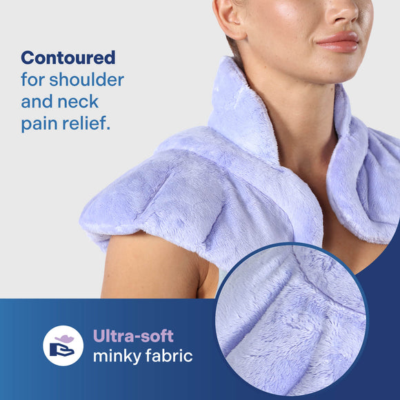 REVIX Microwave Heating Pad for Neck and Shoulders, Weighted Microwavable Heated Neck Wrap Warmer, Scented