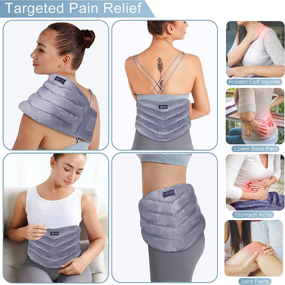 REVIX Microwavable Heating Pad for Back, Extra Large Microwave Heated Pack with Moist Heat