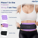 REVIX 2-Pack Gel Ice Packs Reusable with Soft Cover, 10"x 5" Multi-Use Hot Cold Packs for Injuries