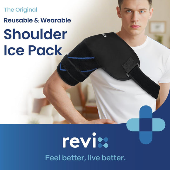 REVIX Shoulder Ice Pack Wrap, Ice Shoulder Brace for Rotator Cuff