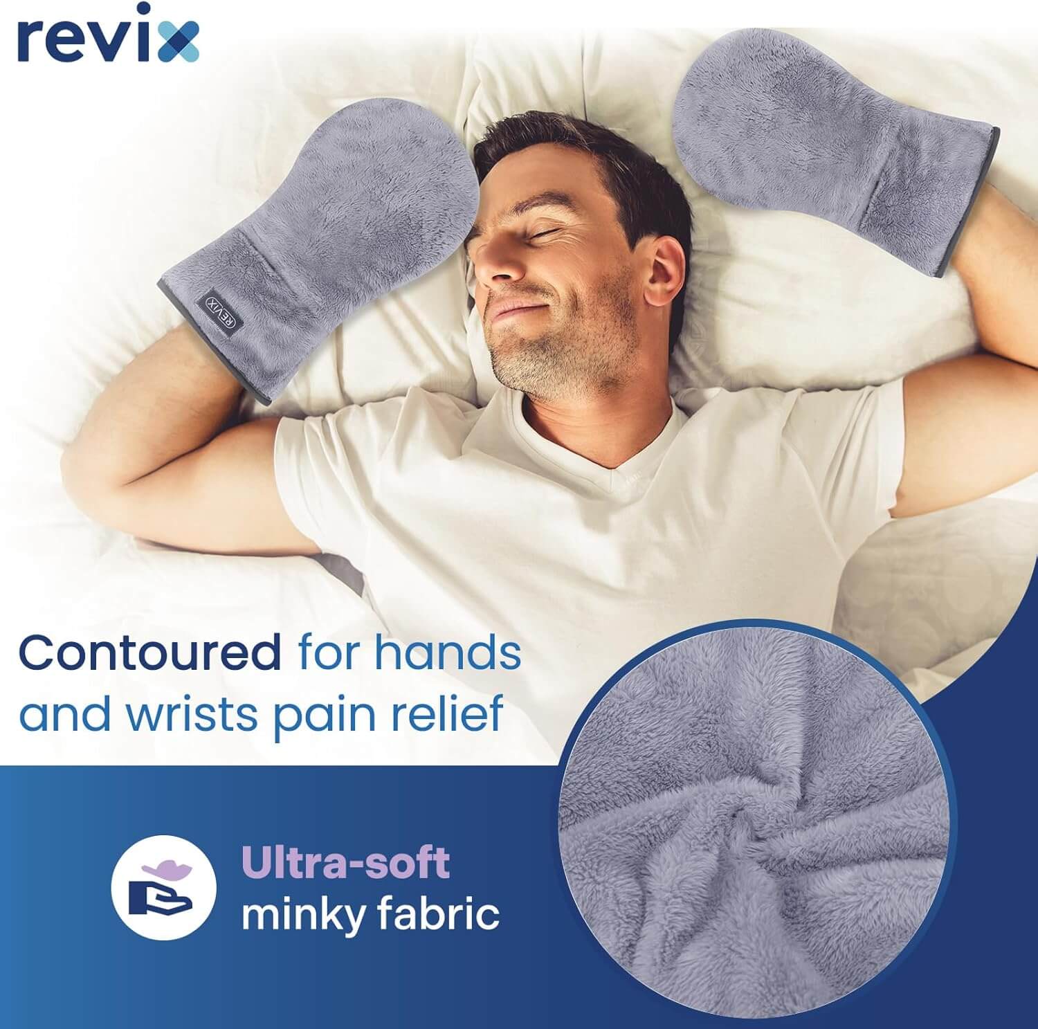 REVIX Heated Mitts for Arthritis and Hand Therapy, Microwavable Hand Warmer for Women