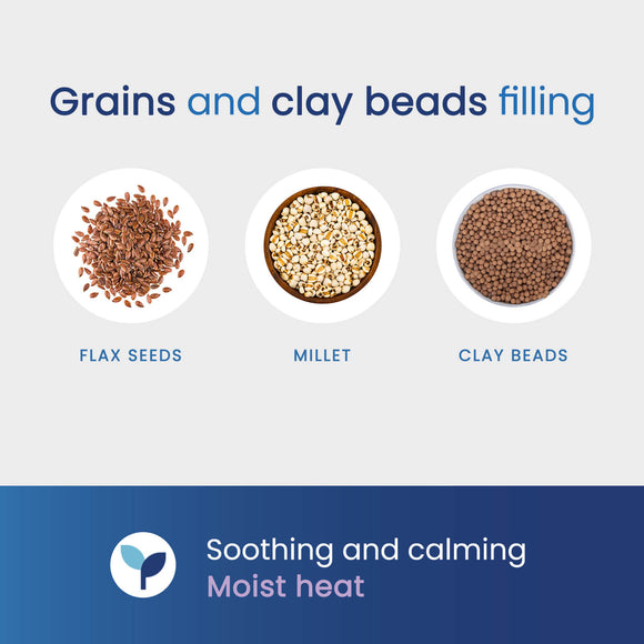 REVIX Heated Neck Wrap Microwavable Heating Pad for Neck and Shoulders