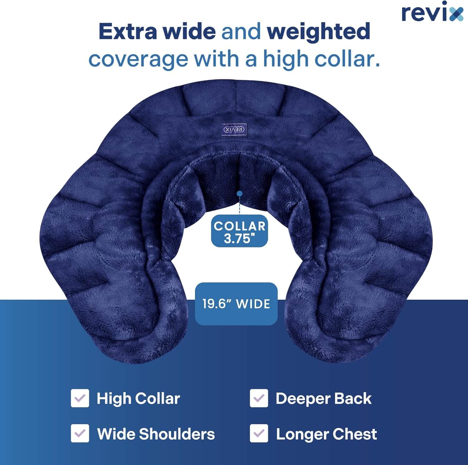 REVIX Microwave Heating Pad for Neck and Shoulders, Weighted Microwavable Heated Neck Wrap Warmer, Scented