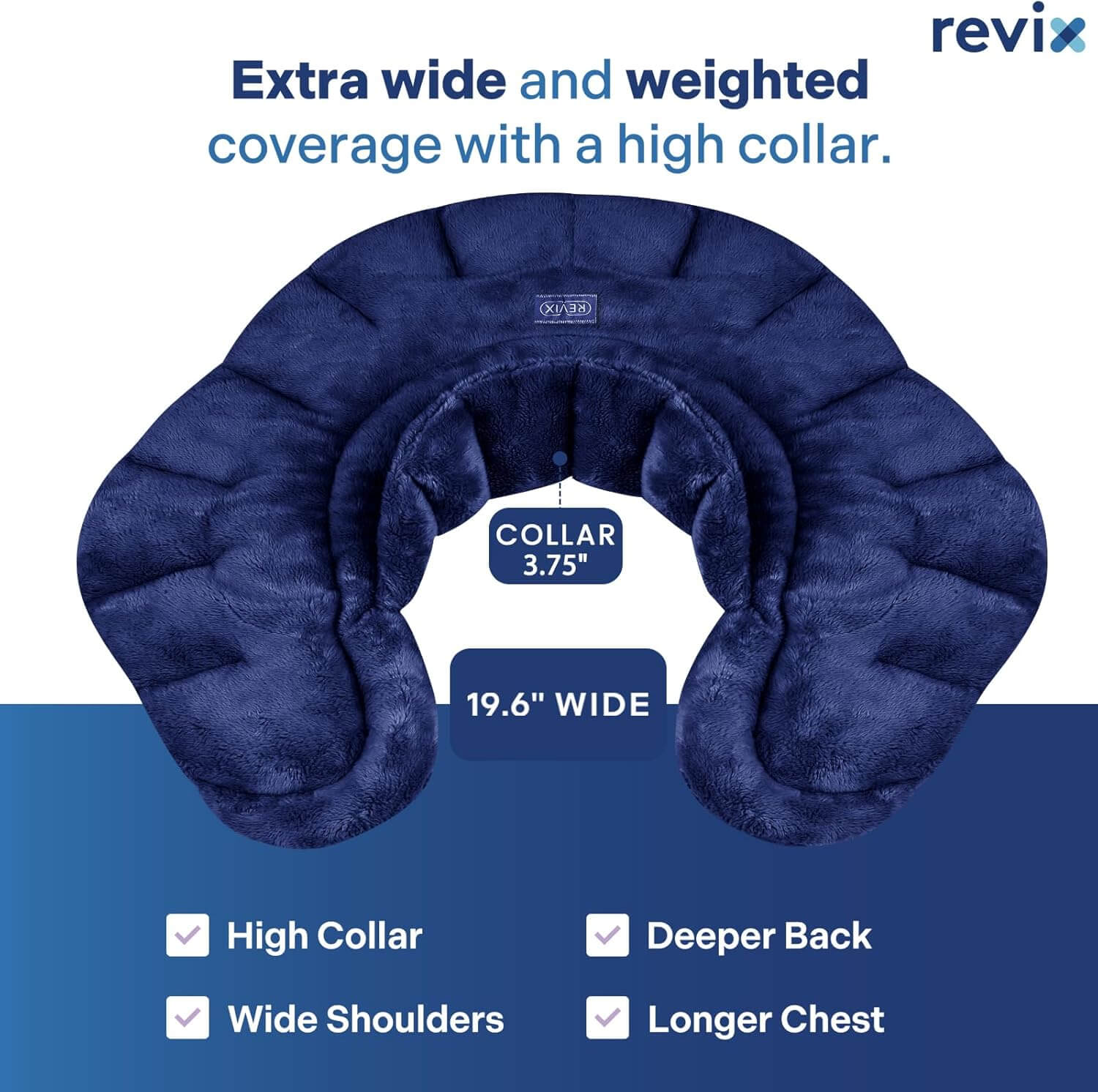 REVIX Microwavable Heating Pad for Neck Shoulders and Back, Microwave Heated Wrap with Moist Heat