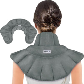 Comprar darkgray-scented REVIX Almohadilla térmica para microondas para cuello y hombros, calentador de cuello pesada para microondas, aromática