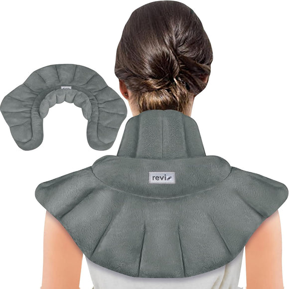 REVIX Almohadilla térmica para microondas para cuello y hombros, calentador de cuello pesada para microondas, aromática
