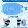 REVIX 20‘’ XXXL Knee Ice Pack Wrap Around Entire Knee After Surgery, Large Ice Pack for Knee Pain Relief