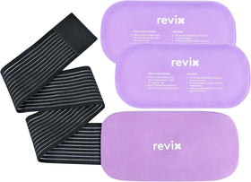 REVIX 2-Pack Gel Ice Packs Reusable with Soft Cover, 10"x 5" Multi-Use Hot Cold Packs for Injuries
