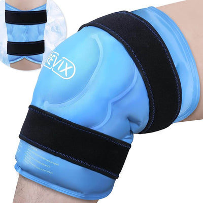 REVIX 20‘’ XXXL Knee Ice Pack Wrap Around Entire Knee After Surgery, Large Ice Pack for Knee Pain Relief