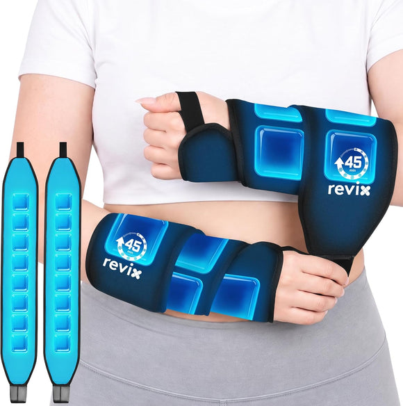 REVIX 45-Min Long-Lasting Extended Wrist Ice Pack Wrap for Carpal Tunnel