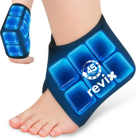 REVIX Ankle Ice Pack Wrap for Plantar Fasciitis with 45-Min Long Lasting Cold