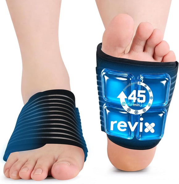 REVIX Foot Ice Pack Wrap, 45 Min Long-Lasting Cold for Plantar Fasciitis