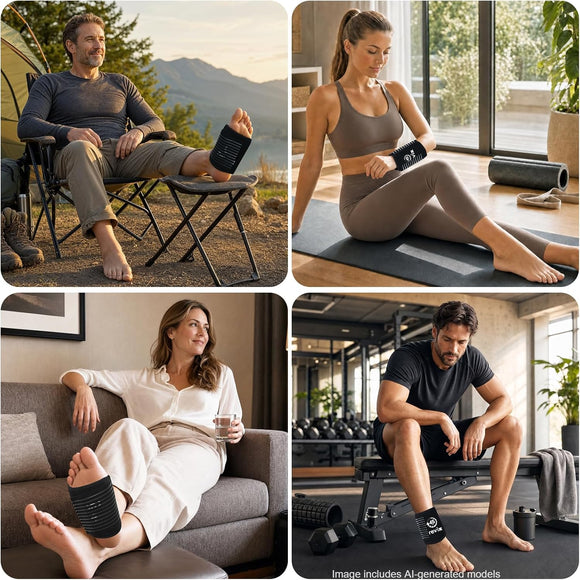 REVIX Foot Ice Pack Wrap, 45 Min Long-Lasting Cold for Plantar Fasciitis