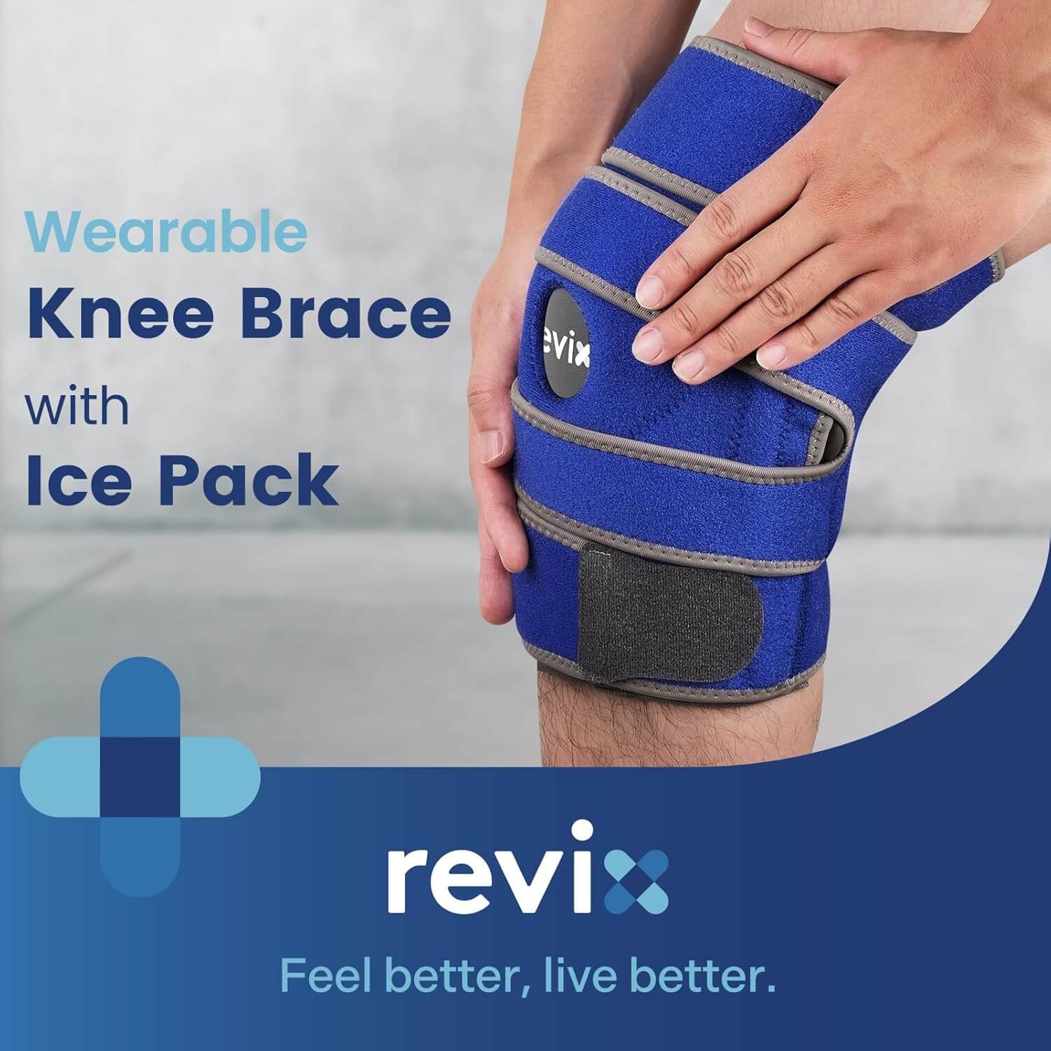 REVIX Knee Brace with Upgraded Innovative Soft Pliable Gel Pack