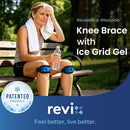 REVIX 30-Min Long-Lasting Knee Ice Pack Wrap for Patella Tendon, 2 Pack
