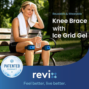 REVIX 30-Min Long-Lasting Knee Ice Pack Wrap for Patella Tendon, 2 Pack