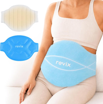 REVIX Microwavable Heating Pad for Period Cramps, Hot Cold Wrap for Belly