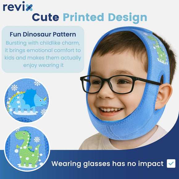 REVIX Teeth Ice Pack Head Wrap for Kids Ice Pack for Face & Jaw with 3D Fit