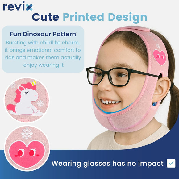 REVIX Teeth Ice Pack Head Wrap for Kids Ice Pack for Face & Jaw with 3D Fit