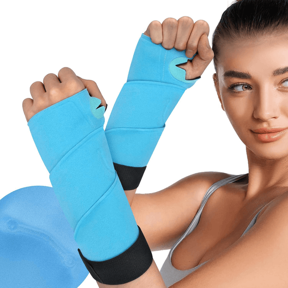 REVIX 24" Extra Long Wrist Ice Pack Wrap for Discomfort Reducing, Reusable Gel Ice Pack for Hand and Forearm