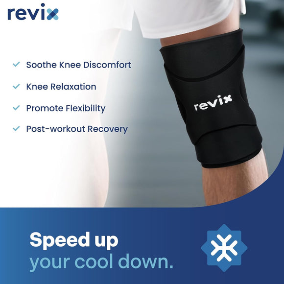 REVIX 3D Knee Ice Pack Wrap – Long-Lasting Cold Therapy with Innovative Dual-layer Gel
