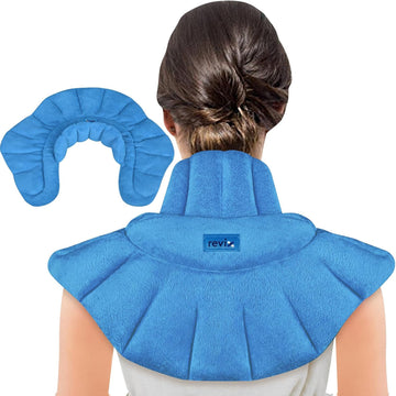 REVIX Microwavable Heating Pad for Neck Shoulders and Back, Microwave Heated Wrap with Moist Heat