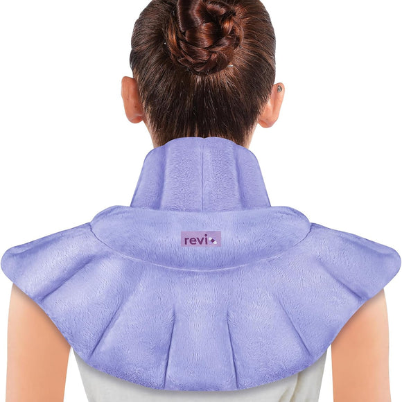 REVIX Microwavable Heating Pad for Neck Shoulders and Back, Microwave Heated Wrap with Moist Heat
