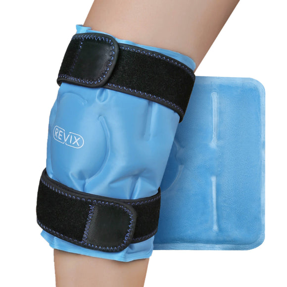 REVIX Ice Pack for Knee Pain Relief, Reusable Gel Ice Wrap for Leg Injuries